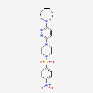 1-(6-(4-((4-Nitrophenyl)sulfonyl)piperazin-1-yl)pyridazin-3-yl)azepane