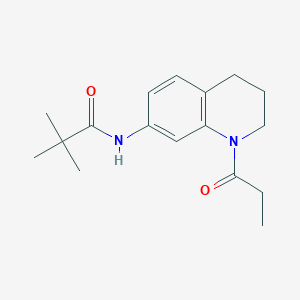 molecular formula C17H24N2O2 B11261590 N-(1-propionyl-1,2,3,4-tetrahydroquinolin-7-yl)pivalamide 