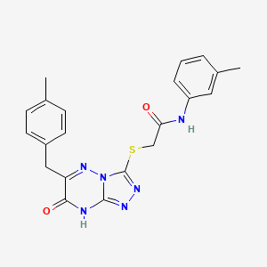 2-{[6-(4-methylbenzyl)-7-oxo-7,8-dihydro[1,2,4]triazolo[4,3-b][1,2,4]triazin-3-yl]sulfanyl}-N-(3-methylphenyl)acetamide