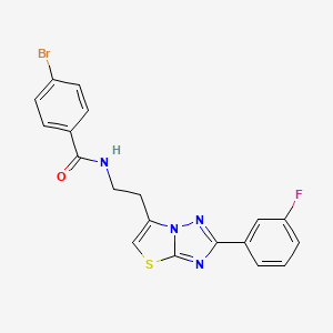 4-bromo-N-(2-(2-(3-fluorophenyl)thiazolo[3,2-b][1,2,4]triazol-6-yl)ethyl)benzamide