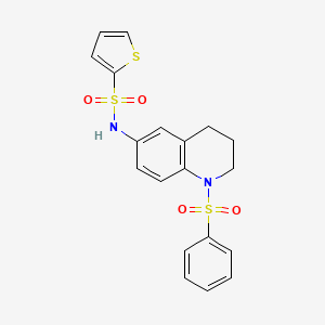 N-(1-(phenylsulfonyl)-1,2,3,4-tetrahydroquinolin-6-yl)thiophene-2-sulfonamide