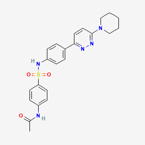 N-(4-(N-(4-(6-(piperidin-1-yl)pyridazin-3-yl)phenyl)sulfamoyl)phenyl)acetamide