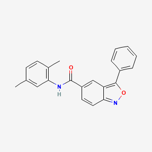 molecular formula C22H18N2O2 B11261637 N-(2,5-dimethylphenyl)-3-phenyl-2,1-benzoxazole-5-carboxamide 