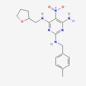 N~2~-(4-methylbenzyl)-5-nitro-N~4~-(tetrahydrofuran-2-ylmethyl)pyrimidine-2,4,6-triamine