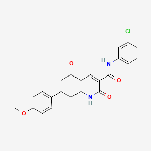 molecular formula C24H21ClN2O4 B11261678 N-(5-chloro-2-methylphenyl)-7-(4-methoxyphenyl)-2,5-dioxo-1,2,5,6,7,8-hexahydroquinoline-3-carboxamide 