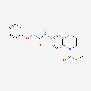 molecular formula C22H26N2O3 B11261724 N-(1-isobutyryl-1,2,3,4-tetrahydroquinolin-6-yl)-2-(o-tolyloxy)acetamide 