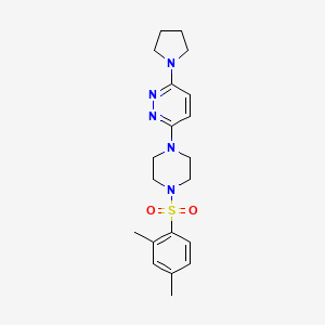 3-[4-(2,4-Dimethylbenzenesulfonyl)piperazin-1-YL]-6-(pyrrolidin-1-YL)pyridazine