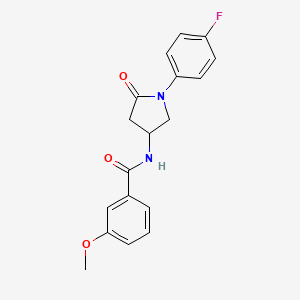 N-(1-(4-fluorophenyl)-5-oxopyrrolidin-3-yl)-3-methoxybenzamide