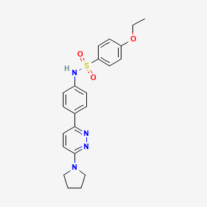 4-ethoxy-N-(4-(6-(pyrrolidin-1-yl)pyridazin-3-yl)phenyl)benzenesulfonamide