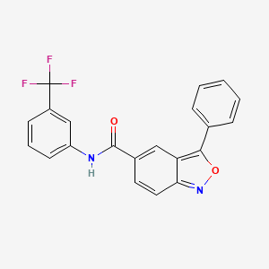 3-phenyl-N-[3-(trifluoromethyl)phenyl]-2,1-benzoxazole-5-carboxamide