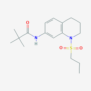 N-(1-(propylsulfonyl)-1,2,3,4-tetrahydroquinolin-7-yl)pivalamide