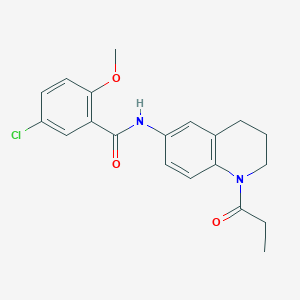 5-Chloro-2-methoxy-N-(1-propanoyl-1,2,3,4-tetrahydroquinolin-6-YL)benzamide