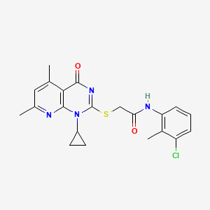 N-(3-chloro-2-methylphenyl)-2-[(1-cyclopropyl-5,7-dimethyl-4-oxo-1,4-dihydropyrido[2,3-d]pyrimidin-2-yl)sulfanyl]acetamide