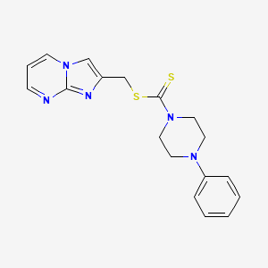 Imidazo[1,2-a]pyrimidin-2-ylmethyl 4-phenylpiperazine-1-carbodithioate