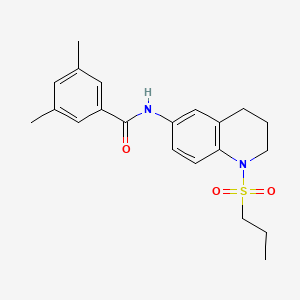 3,5-dimethyl-N-[1-(propane-1-sulfonyl)-1,2,3,4-tetrahydroquinolin-6-yl]benzamide