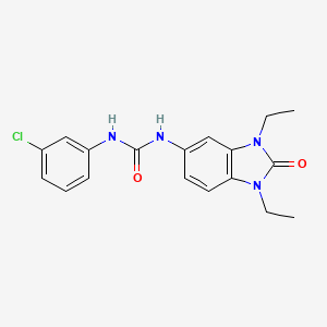 1-(3-chlorophenyl)-3-(1,3-diethyl-2-oxo-2,3-dihydro-1H-benzimidazol-5-yl)urea