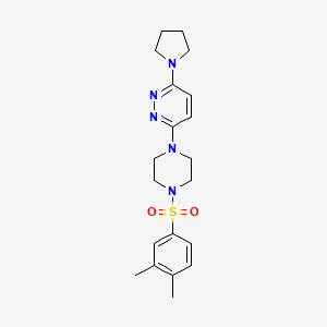 3-[4-(3,4-Dimethylbenzenesulfonyl)piperazin-1-YL]-6-(pyrrolidin-1-YL)pyridazine