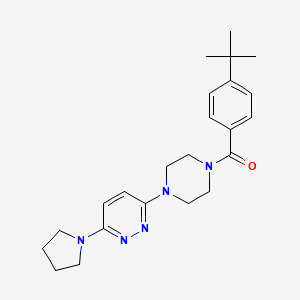 molecular formula C23H31N5O B11261867 3-[4-(4-Tert-butylbenzoyl)piperazin-1-YL]-6-(pyrrolidin-1-YL)pyridazine 