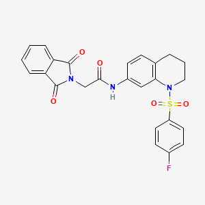 2-(1,3-dioxoisoindolin-2-yl)-N-(1-((4-fluorophenyl)sulfonyl)-1,2,3,4-tetrahydroquinolin-7-yl)acetamide