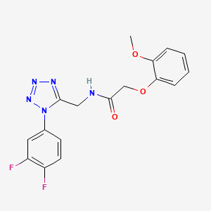 N-((1-(3,4-difluorophenyl)-1H-tetrazol-5-yl)methyl)-2-(2-methoxyphenoxy)acetamide