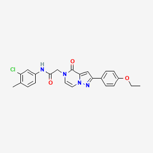 molecular formula C23H21ClN4O3 B11261895 N-(3-chloro-4-methylphenyl)-2-[2-(4-ethoxyphenyl)-4-oxopyrazolo[1,5-a]pyrazin-5(4H)-yl]acetamide 