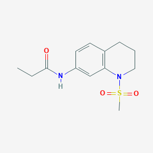 molecular formula C13H18N2O3S B11261898 N-(1-Methanesulfonyl-1,2,3,4-tetrahydroquinolin-7-YL)propanamide 