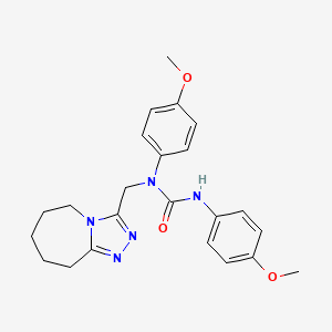 1,3-bis(4-methoxyphenyl)-1-(6,7,8,9-tetrahydro-5H-[1,2,4]triazolo[4,3-a]azepin-3-ylmethyl)urea