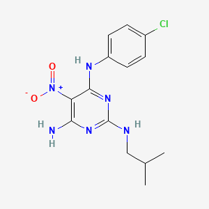 N~4~-(4-chlorophenyl)-N~2~-(2-methylpropyl)-5-nitropyrimidine-2,4,6-triamine