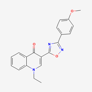 1-ethyl-3-(3-(4-methoxyphenyl)-1,2,4-oxadiazol-5-yl)quinolin-4(1H)-one