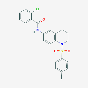 2-chloro-N-(1-tosyl-1,2,3,4-tetrahydroquinolin-6-yl)benzamide