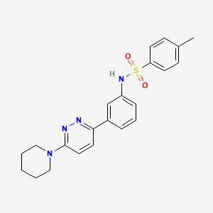 molecular formula C22H24N4O2S B11261955 4-methyl-N-(3-(6-(piperidin-1-yl)pyridazin-3-yl)phenyl)benzenesulfonamide 