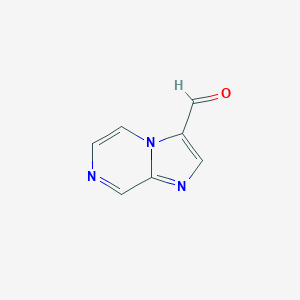molecular formula C7H5N3O B011262 咪唑并[1,2-a]吡嗪-3-甲醛 CAS No. 106012-58-2