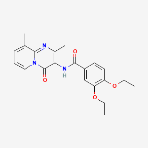 molecular formula C21H23N3O4 B11262017 N-{2,9-Dimethyl-4-oxo-4H-pyrido[1,2-A]pyrimidin-3-YL}-3,4-diethoxybenzamide 