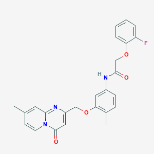 2-(2-Fluorophenoxy)-N-[4-methyl-3-({8-methyl-4-oxo-4H-pyrido[1,2-A]pyrimidin-2-YL}methoxy)phenyl]acetamide