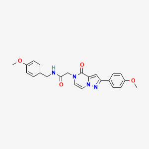 molecular formula C23H22N4O4 B11262027 N-(4-methoxybenzyl)-2-[2-(4-methoxyphenyl)-4-oxopyrazolo[1,5-a]pyrazin-5(4H)-yl]acetamide 