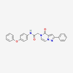 2-(4-oxo-2-phenylpyrazolo[1,5-a]pyrazin-5(4H)-yl)-N-(4-phenoxyphenyl)acetamide