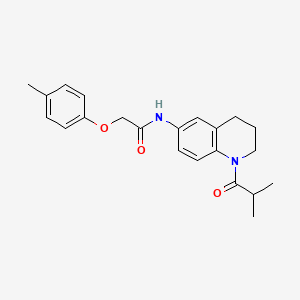 molecular formula C22H26N2O3 B11262056 N-(1-isobutyryl-1,2,3,4-tetrahydroquinolin-6-yl)-2-(p-tolyloxy)acetamide 