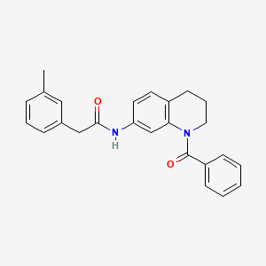 N-(1-benzoyl-1,2,3,4-tetrahydroquinolin-7-yl)-2-(3-methylphenyl)acetamide