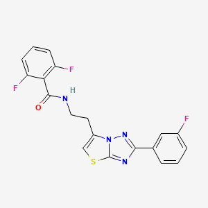 2,6-difluoro-N-(2-(2-(3-fluorophenyl)thiazolo[3,2-b][1,2,4]triazol-6-yl)ethyl)benzamide