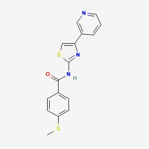 4-(methylthio)-N-(4-(pyridin-3-yl)thiazol-2-yl)benzamide