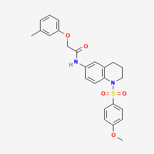 N-(1-((4-methoxyphenyl)sulfonyl)-1,2,3,4-tetrahydroquinolin-6-yl)-2-(m-tolyloxy)acetamide