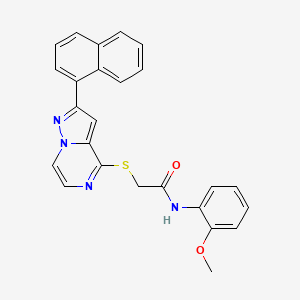 N-(2-methoxyphenyl)-2-{[2-(naphthalen-1-yl)pyrazolo[1,5-a]pyrazin-4-yl]sulfanyl}acetamide