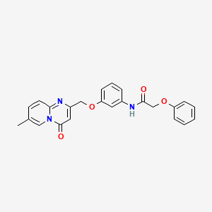 N-[3-({7-Methyl-4-oxo-4H-pyrido[1,2-A]pyrimidin-2-YL}methoxy)phenyl]-2-phenoxyacetamide