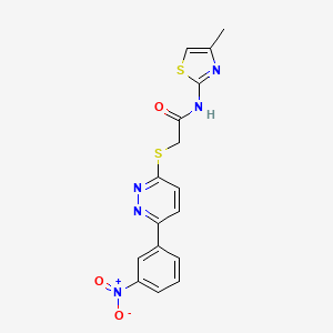 N-(4-methylthiazol-2-yl)-2-((6-(3-nitrophenyl)pyridazin-3-yl)thio)acetamide