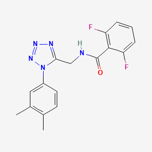 N-((1-(3,4-dimethylphenyl)-1H-tetrazol-5-yl)methyl)-2,6-difluorobenzamide