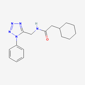 2-cyclohexyl-N-((1-phenyl-1H-tetrazol-5-yl)methyl)acetamide