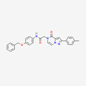 molecular formula C28H24N4O3 B11262190 N-[4-(benzyloxy)phenyl]-2-[2-(4-methylphenyl)-4-oxopyrazolo[1,5-a]pyrazin-5(4H)-yl]acetamide 