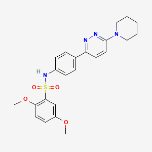 2,5-dimethoxy-N-(4-(6-(piperidin-1-yl)pyridazin-3-yl)phenyl)benzenesulfonamide