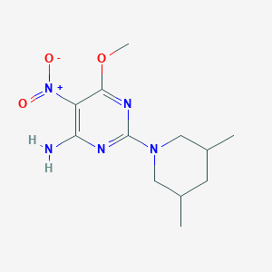 2-(3,5-Dimethylpiperidin-1-yl)-6-methoxy-5-nitropyrimidin-4-amine