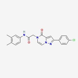 2-[2-(4-chlorophenyl)-4-oxopyrazolo[1,5-a]pyrazin-5(4H)-yl]-N-(3,4-dimethylphenyl)acetamide